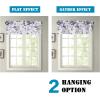 imageHVERSAILTEX Valance for Kitchen WindowsBathroomLiving RoomBedroom Blackout Window Valance Thermal Insulated Rod Pocket Valance Curtains 52quot W x 18quot L 2 Panels Grey and TurquoiseStoneblueTaupe