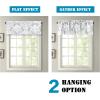 imageHVERSAILTEX Valance for Kitchen WindowsBathroomLiving RoomBedroom Blackout Window Valance Thermal Insulated Rod Pocket Valance Curtains 52quot W x 18quot L 2 Panels Grey and TurquoiseCamelliaolive