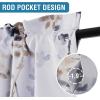 imageHVERSAILTEX Valance for Kitchen WindowsBathroomLiving RoomBedroom Blackout Window Valance Thermal Insulated Rod Pocket Valance Curtains 52quot W x 18quot L 2 Panels Grey and TurquoiseStoneblueTaupe