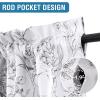 imageHVERSAILTEX Valance for Kitchen WindowsBathroomLiving RoomBedroom Blackout Window Valance Thermal Insulated Rod Pocket Valance Curtains 52quot W x 18quot L 2 Panels Grey and TurquoiseCamelliagrey