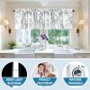 imageHVERSAILTEX Valance for Kitchen WindowsBathroomLiving RoomBedroom Blackout Window Valance Thermal Insulated Rod Pocket Valance Curtains 52quot W x 18quot L 2 Panels Grey and TurquoiseCamelliaolive