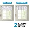 imageHVERSAILTEX Valance for Kitchen WindowsBathroomLiving RoomBedroom Blackout Window Valance Thermal Insulated Rod Pocket Valance Curtains 52quot W x 18quot L 2 Panels Grey and TurquoiseCamelliagrey