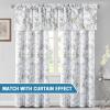 imageHVERSAILTEX Valance for Kitchen WindowsBathroomLiving RoomBedroom Blackout Window Valance Thermal Insulated Rod Pocket Valance Curtains 52quot W x 18quot L 2 Panels Grey and TurquoiseCamelliaolive