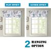 imageHVERSAILTEX Valance for Kitchen WindowsBathroomLiving RoomBedroom Blackout Window Valance Thermal Insulated Rod Pocket Valance Curtains 52quot W x 18quot L 2 Panels Grey and TurquoiseGreyTeal