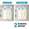 imageHVERSAILTEX Valance for Kitchen WindowsBathroomLiving RoomBedroom Blackout Window Valance Thermal Insulated Rod Pocket Valance Curtains 52quot W x 18quot L 2 Panels Grey and TurquoiseGreySage