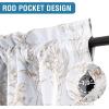 imageHVERSAILTEX Valance for Kitchen WindowsBathroomLiving RoomBedroom Blackout Window Valance Thermal Insulated Rod Pocket Valance Curtains 52quot W x 18quot L 2 Panels Grey and TurquoiseCamelliataupe