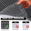 imageHVERSAILTEX Waffle Bath Mat Super Absorbent Bathroom Mats Non Slip Bath Rugs for Bathroom Floor Machine Washable Ultra Soft Bathroom Rugs for Beside Tub 32 x 20 Plus 24 x 17  Inches Irish CreamGrey