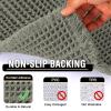 imageHVERSAILTEX Waffle Bath Mat Super Absorbent Bathroom Mats Non Slip Bath Rugs for Bathroom Floor Machine Washable Ultra Soft Bathroom Rugs for Beside Tub 32 x 20 Plus 24 x 17  Inches Irish CreamSmokey Olive