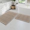 imageHVERSAILTEX Waffle Bath Mat Super Absorbent Bathroom Mats Non Slip Bath Rugs for Bathroom Floor Machine Washable Ultra Soft Bathroom Rugs for Beside Tub 32 x 20 Plus 24 x 17  Inches Irish CreamIrish Cream