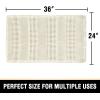 imageHVERSAILTEX Waffle Bath Mat Super Absorbent Bathroom Mats Non Slip Bath Rugs for Bathroom Floor Machine Washable Ultra Soft Bathroom Rugs for Beside Tub 32 x 20 Plus 24 x 17  Inches Irish CreamIvory