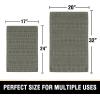 imageHVERSAILTEX Waffle Bath Mat Super Absorbent Bathroom Mats Non Slip Bath Rugs for Bathroom Floor Machine Washable Ultra Soft Bathroom Rugs for Beside Tub 32 x 20 Plus 24 x 17  Inches Irish CreamSmokey Olive