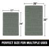 imageHVERSAILTEX Waffle Bath Mat Super Absorbent Bathroom Mats Non Slip Bath Rugs for Bathroom Floor Machine Washable Ultra Soft Bathroom Rugs for Beside Tub 32 x 20 Plus 24 x 17  Inches Irish CreamLichen
