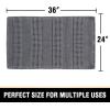imageHVERSAILTEX Waffle Bath Mat Super Absorbent Bathroom Mats Non Slip Bath Rugs for Bathroom Floor Machine Washable Ultra Soft Bathroom Rugs for Beside Tub 32 x 20 Plus 24 x 17  Inches Irish CreamGrey