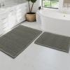 imageHVERSAILTEX Waffle Bath Mat Super Absorbent Bathroom Mats Non Slip Bath Rugs for Bathroom Floor Machine Washable Ultra Soft Bathroom Rugs for Beside Tub 32 x 20 Plus 24 x 17  Inches Irish CreamSmokey Olive