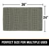 imageHVERSAILTEX Waffle Bath Mat Super Absorbent Bathroom Mats Non Slip Bath Rugs for Bathroom Floor Machine Washable Ultra Soft Bathroom Rugs for Beside Tub 32 x 20 Plus 24 x 17  Inches Irish CreamSmokey Olive