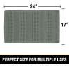 imageHVERSAILTEX Waffle Bath Mat Super Absorbent Bathroom Mats Non Slip Bath Rugs for Bathroom Floor Machine Washable Ultra Soft Bathroom Rugs for Beside Tub 32 x 20 Plus 24 x 17  Inches Irish CreamLichen