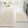 imageHVERSAILTEX Waffle Bath Mat Super Absorbent Bathroom Mats Non Slip Bath Rugs for Bathroom Floor Machine Washable Ultra Soft Bathroom Rugs for Beside Tub 32 x 20 Plus 24 x 17  Inches Irish CreamIvory