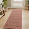 imageHVERSAILTEX Waffle Bath Mat Super Absorbent Bathroom Mats Non Slip Bath Rugs for Bathroom Floor Machine Washable Ultra Soft Bathroom Rugs for Beside Tub 32 x 20 Plus 24 x 17  Inches Irish CreamSoft Pink