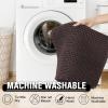 imageHVERSAILTEX Waffle Bath Mat Super Absorbent Bathroom Mats Non Slip Bath Rugs for Bathroom Floor Machine Washable Ultra Soft Bathroom Rugs for Beside Tub 32 x 20 Plus 24 x 17  Inches Irish CreamChocolate
