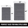 imageHVERSAILTEX Waffle Bath Mat Super Absorbent Bathroom Mats Non Slip Bath Rugs for Bathroom Floor Machine Washable Ultra Soft Bathroom Rugs for Beside Tub 32 x 20 Plus 24 x 17  Inches Irish CreamGrey