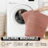 imageHVERSAILTEX Waffle Bath Mat Super Absorbent Bathroom Mats Non Slip Bath Rugs for Bathroom Floor Machine Washable Ultra Soft Bathroom Rugs for Beside Tub 32 x 20 Plus 24 x 17  Inches Irish CreamSoft Pink