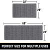 imageHVERSAILTEX Waffle Bath Mat Super Absorbent Bathroom Mats Non Slip Bath Rugs for Bathroom Floor Machine Washable Ultra Soft Bathroom Rugs for Beside Tub 32 x 20 Plus 24 x 17  Inches Irish CreamGrey