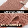 imageHVERSAILTEX Waffle Bath Mat Super Absorbent Bathroom Mats Non Slip Bath Rugs for Bathroom Floor Machine Washable Ultra Soft Bathroom Rugs for Beside Tub 32 x 20 Plus 24 x 17  Inches Irish CreamSoft Pink