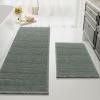 imageHVERSAILTEX Waffle Bath Mat Super Absorbent Bathroom Mats Non Slip Bath Rugs for Bathroom Floor Machine Washable Ultra Soft Bathroom Rugs for Beside Tub 32 x 20 Plus 24 x 17  Inches Irish CreamLichen