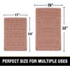 imageHVERSAILTEX Waffle Bath Mat Super Absorbent Bathroom Mats Non Slip Bath Rugs for Bathroom Floor Machine Washable Ultra Soft Bathroom Rugs for Beside Tub 32 x 20 Plus 24 x 17  Inches Irish CreamSoft Pink