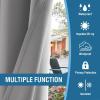 imageHVERSAILTEX White Indoor Outdoor Curtains for Patio Waterproof Stainless Steel Silver Grommet Thermal Insulated Light Blocking Outdoor Drapes for DeckGazebo Pure White 52x108 Inch 1 PanelDove