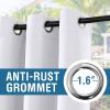 imageHVERSAILTEX White Indoor Outdoor Curtains for Patio Waterproof Stainless Steel Silver Grommet Thermal Insulated Light Blocking Outdoor Drapes for DeckGazebo Pure White 52x108 Inch 1 PanelPure White