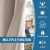 imageHVERSAILTEX White Indoor Outdoor Curtains for Patio Waterproof Stainless Steel Silver Grommet Thermal Insulated Light Blocking Outdoor Drapes for DeckGazebo Pure White 52x108 Inch 1 PanelNatural