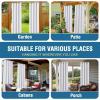 imageHVERSAILTEX White Indoor Outdoor Curtains for Patio Waterproof Stainless Steel Silver Grommet Thermal Insulated Light Blocking Outdoor Drapes for DeckGazebo Pure White 52x108 Inch 1 PanelPure White