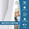 imageHVERSAILTEX White Indoor Outdoor Curtains for Patio Waterproof Stainless Steel Silver Grommet Thermal Insulated Light Blocking Outdoor Drapes for DeckGazebo Pure White 52x108 Inch 1 PanelPure White