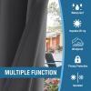 imageHVERSAILTEX White Indoor Outdoor Curtains for Patio Waterproof Stainless Steel Silver Grommet Thermal Insulated Light Blocking Outdoor Drapes for DeckGazebo Pure White 52x108 Inch 1 PanelCharcoal Gray