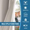 imageHVERSAILTEX White Indoor Outdoor Curtains for Patio Waterproof Stainless Steel Silver Grommet Thermal Insulated Light Blocking Outdoor Drapes for DeckGazebo Pure White 52x108 Inch 1 PanelStone