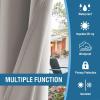 imageHVERSAILTEX White Indoor Outdoor Curtains for Patio Waterproof Stainless Steel Silver Grommet Thermal Insulated Light Blocking Outdoor Drapes for DeckGazebo Pure White 52x108 Inch 1 PanelTaupe