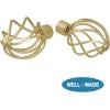 imageHVERSAILTEX Window Curtain Rods for Windows 28 to 48 Inches Adjustable Decorative 34 Inch Diameter Single Window Curtain Rod Set with Twisted Cage Finials NickelGold