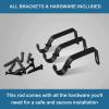 imageHVERSAILTEX Window Curtain Rods for Windows 28 to 48 Inches Adjustable Decorative 34 Inch Diameter Single Window Curtain Rod Set with Twisted Cage Finials NickelBlack