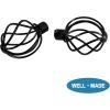 imageHVERSAILTEX Window Curtain Rods for Windows 28 to 48 Inches Adjustable Decorative 34 Inch Diameter Single Window Curtain Rod Set with Twisted Cage Finials NickelBlack