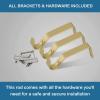 imageHVERSAILTEX Window Curtain Rods for Windows 28 to 48 Inches Adjustable Decorative 34 Inch Diameter Single Window Curtain Rod Set with Twisted Cage Finials NickelGold
