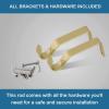 imageHVERSAILTEX Window Curtain Rods for Windows 28 to 48 Inches Adjustable Decorative 34 Inch Diameter Single Window Curtain Rod Set with Twisted Cage Finials NickelGold