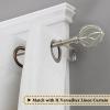 imageHVERSAILTEX Window Curtain Rods for Windows 28 to 48 Inches Adjustable Decorative 34 Inch Diameter Single Window Curtain Rod Set with Twisted Cage Finials NickelNickel