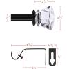 imageHVERSAILTEX Window Curtain Rods for Windows 28 to 48 Inches Adjustable Decorative 34 Inch Diameter Standard Single Window Curtain Rod Set with Acrylic Diamond Finials Matte BlackBlack