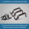 imageHVERSAILTEX Window Curtain Rods for Windows 28 to 48 Inches Adjustable Decorative 34 Inch Diameter Standard Single Window Curtain Rod Set with Round Cage Finials NickelBronze