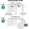 imageHVERSAILTEX Window Curtain Rods for Windows 28 to 48 Inches Adjustable Decorative 34 Inch Diameter Standard Single Window Curtain Rod Set with Round Cage Finials NickelPewter