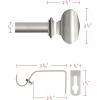 imageHVERSAILTEX Window Curtain Rods for Windows 28 to 48 Inches Adjusts Decorative 34 Inch Diameter Single Window Curtain Rod Set with West Square Classic Finials PewterNickel