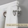 imageHVERSAILTEX Window Curtain Rods for Windows 28 to 48 Inches Adjusts Decorative 34 Inch Diameter Single Window Curtain Rod Set with West Square Classic Finials PewterNickel