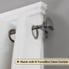 imageHVERSAILTEX Window Curtain Rods for Windows 28 to 48 Inches Adjusts Decorative 34 Inch Diameter Single Window Curtain Rod Set with West Square Classic Finials PewterPewter