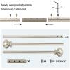 imageHVERSAILTEX Window Curtain Rods for Windows 30 to 48 Inches Splicing Adjustable 34 Inch Diameter Single Window Curtain Rod Set with Cylindrical Finials NickelNickel